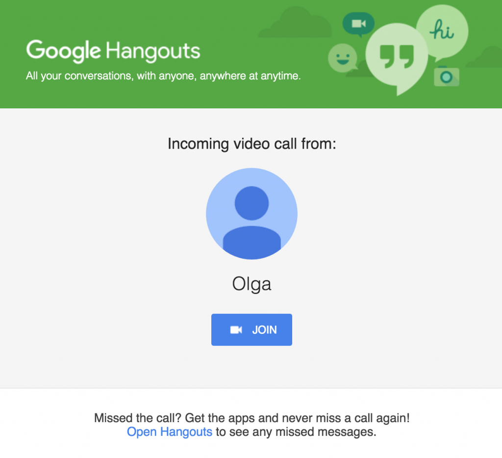 google hangouts conversation app for mac